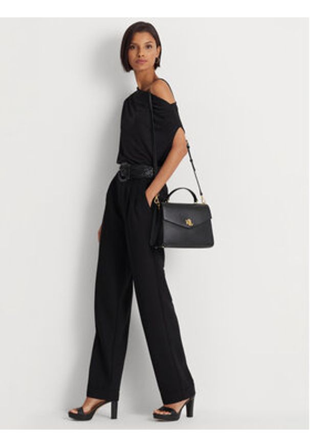Lauren Ralph Lauren Torebka 431915781002 Czarny. Kolor: czarny. Materiał: skórzane