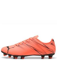 Buty piłkarskie męskie Puma Attacanto. Kolor: wielokolorowy, pomarańczowy, czarny. Materiał: materiał, syntetyk. Szerokość cholewki: normalna. Sport: piłka nożna