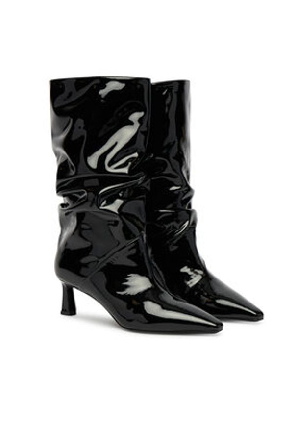 Pollini Botki SA24115M0NTT0000 Czarny. Kolor: czarny. Materiał: skóra, lakier