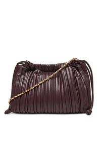 Calvin Klein Torebka Plisse Drawstring Bag LV04F3076G Bordowy. Kolor: czerwony. Materiał: skórzane #4