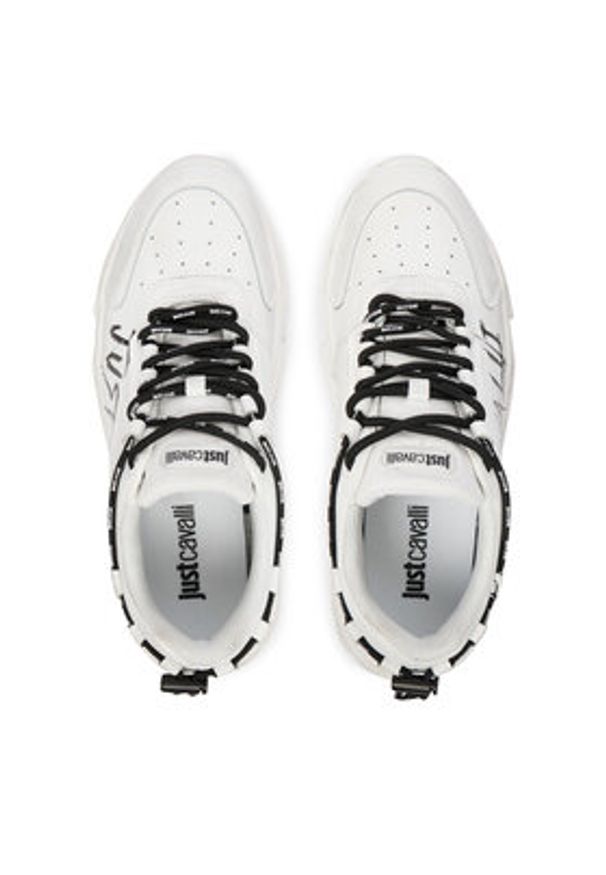 Just Cavalli Sneakersy 80QA3SH1 ZPC21 Biały. Kolor: biały. Materiał: skóra