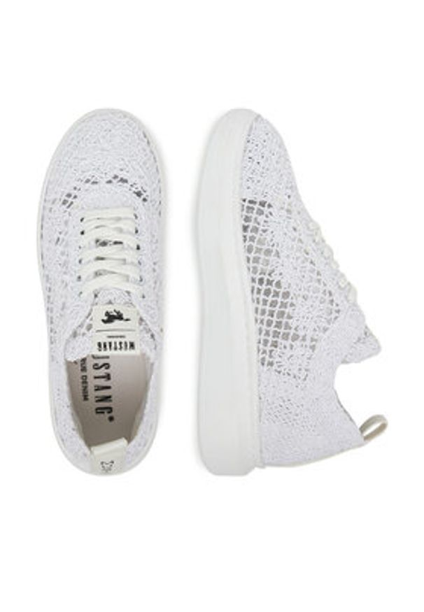 Mustang Sneakersy 1468-301 Biały. Kolor: biały. Materiał: materiał