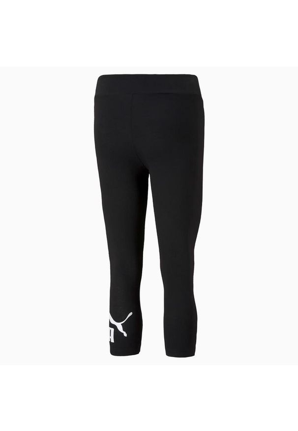 Puma - Legginsy Damskie Essentials Logo 3/4. Kolor: czarny. Sport: turystyka piesza
