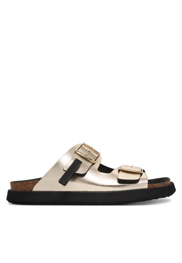 D.Franklin Klapki DFSH407009 Złoty. Kolor: złoty. Materiał: skóra