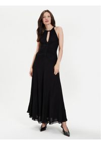 TwinSet - TWINSET Sukienka wieczorowa 241TT2090 Czarny Regular Fit. Kolor: czarny. Materiał: wiskoza. Styl: wizytowy
