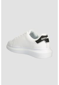 Just Cavalli - JUST CAVALLI Białe sneakersy Fondo Ursa Dis. 2, Rozmiar 39. Kolor: biały