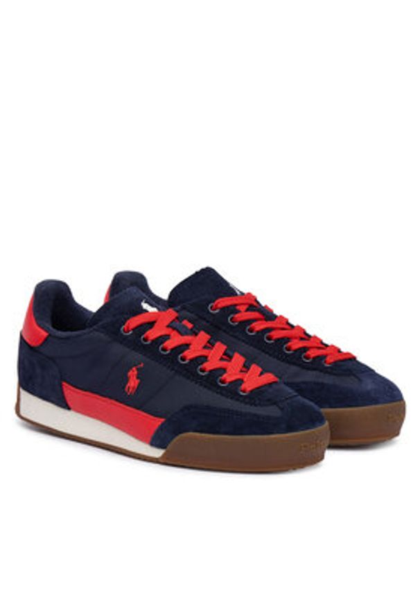 Polo Ralph Lauren Sneakersy 804P15632001 Granatowy. Kolor: niebieski. Materiał: skóra, zamsz