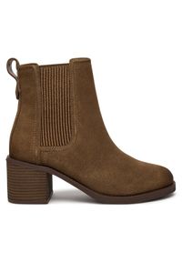 Clarks Botki Chamberly Top 26178832 Brązowy. Kolor: brązowy. Materiał: zamsz, skóra