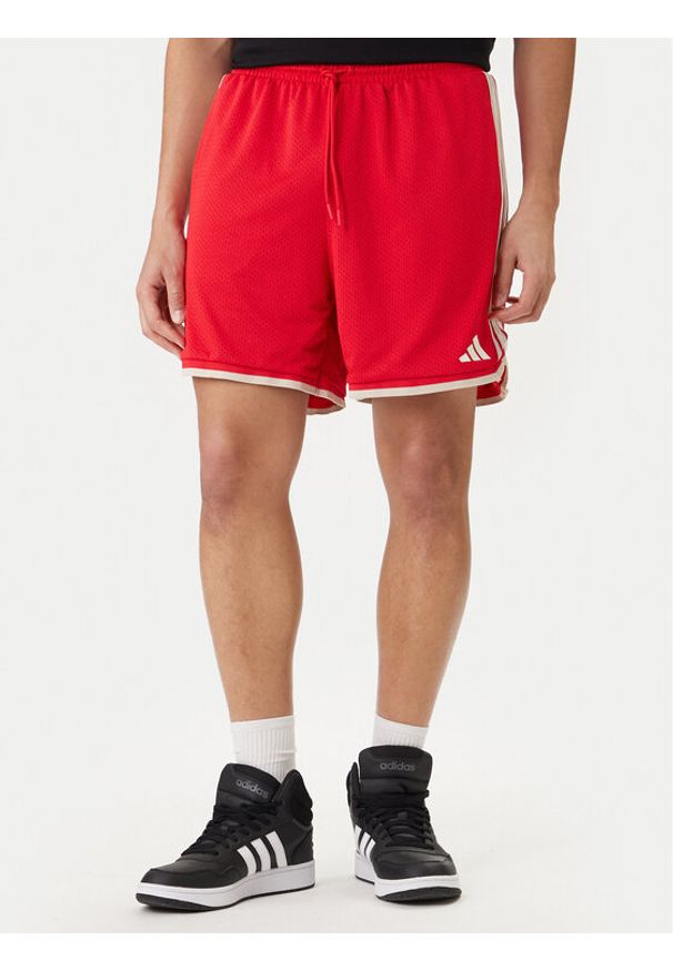 Adidas - adidas Szorty sportowe Stadium JZ6857 Czerwony Regular Fit. Kolor: czerwony. Materiał: syntetyk. Styl: sportowy