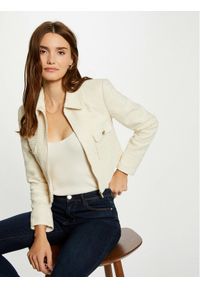 Morgan Marynarka 232-VZIP.F Beżowy Slim Fit. Kolor: beżowy. Materiał: bawełna #1