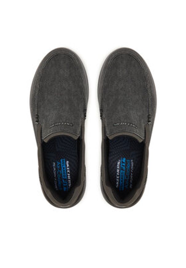 skechers - Skechers Półbuty Relaxed Fit: Hasting - Fielden 205066/BLK Czarny. Kolor: czarny. Materiał: materiał