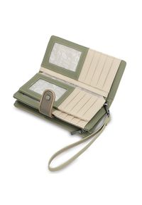 Beżowy Duży Damski Portfel Anekke Muse. Kolor: beżowy. Wzór: aplikacja #7