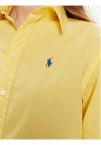Polo Ralph Lauren Koszula Ls Ligh St 211916277008 Złoty Regular Fit. Typ kołnierza: polo. Kolor: złoty. Materiał: bawełna