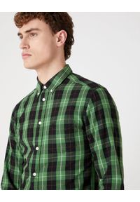 Wrangler - MĘSKA KOSZULA WRANGLER LS 1 PKT BUTTON DOWN ARTICHOKE GREEN W5F34MG14 112130123. Typ kołnierza: button down