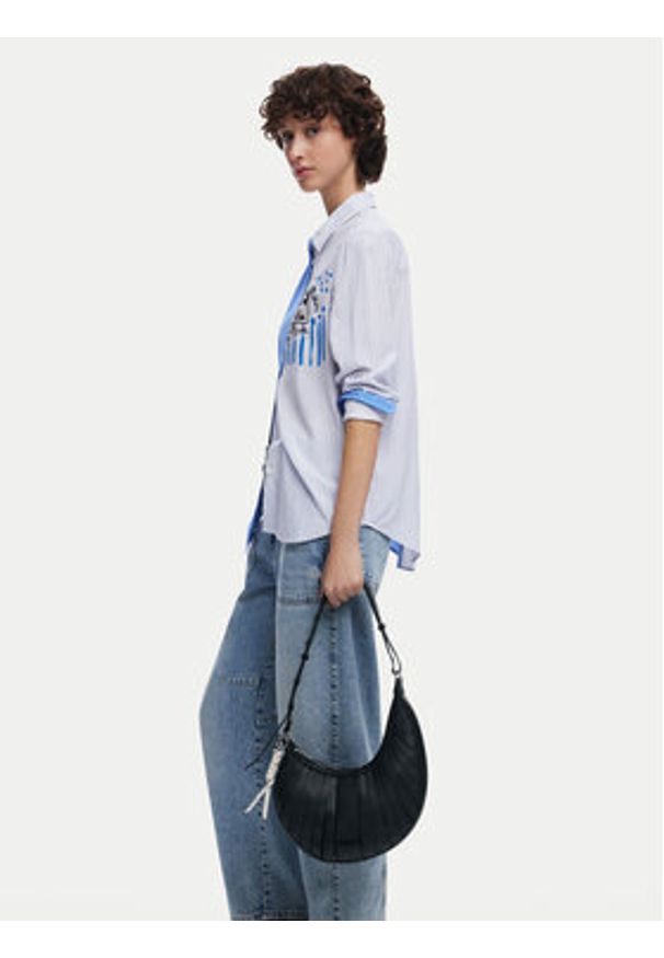 Desigual Torebka 25SAXP05 Czarny. Kolor: czarny. Materiał: skórzane