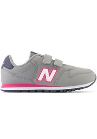 Buty dziecięce New Balance PV500LD1 – szare. Okazja: na uczelnię. Zapięcie: rzepy. Kolor: szary. Materiał: skóra, syntetyk, materiał. Szerokość cholewki: normalna. Sport: turystyka piesza