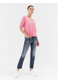 Please Kardigan M734723332 Różowy Regular Fit. Kolor: różowy. Materiał: syntetyk