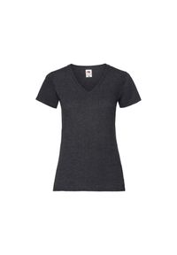 FRUIT OF THE LOOM - Koszulka Damska Valueweight Heather Z Dekoltem V. Kolor: szary