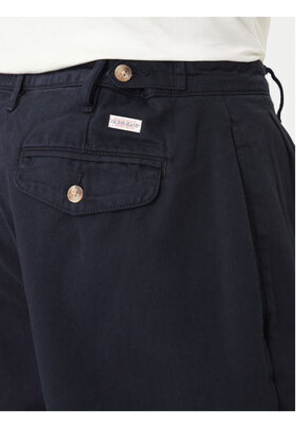 Guess Jeans Spodnie materiałowe M6RB59 WGCV1 Granatowy Relaxed Fit. Kolor: niebieski. Materiał: bawełna