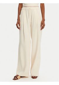 Marella Spodnie materiałowe Fred 2513131085 Écru Wide Leg. Materiał: len, wiskoza #1