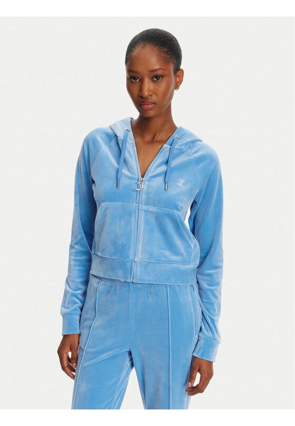 Juicy Couture Bluza Madison JCWA122001 Niebieski Slim Fit. Kolor: niebieski. Materiał: syntetyk