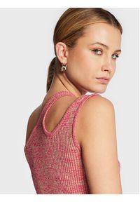 Remain Top Jeanne Knit RM1676 Różowy Slim Fit. Kolor: różowy. Materiał: wiskoza #5