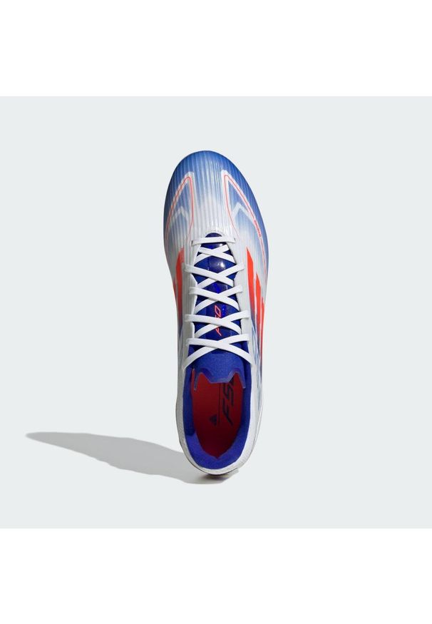Adidas - Buty F50 League FG/MG. Kolor: czerwony, niebieski, wielokolorowy, biały. Materiał: materiał. Sport: piłka nożna