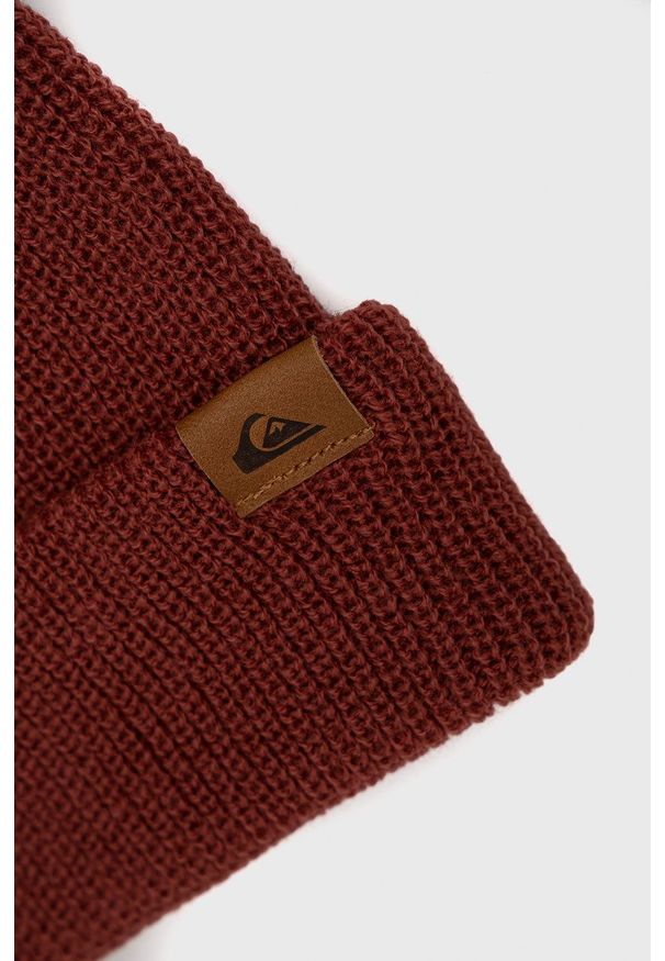 Quiksilver - Czapka. Kolor: czerwony. Materiał: dzianina