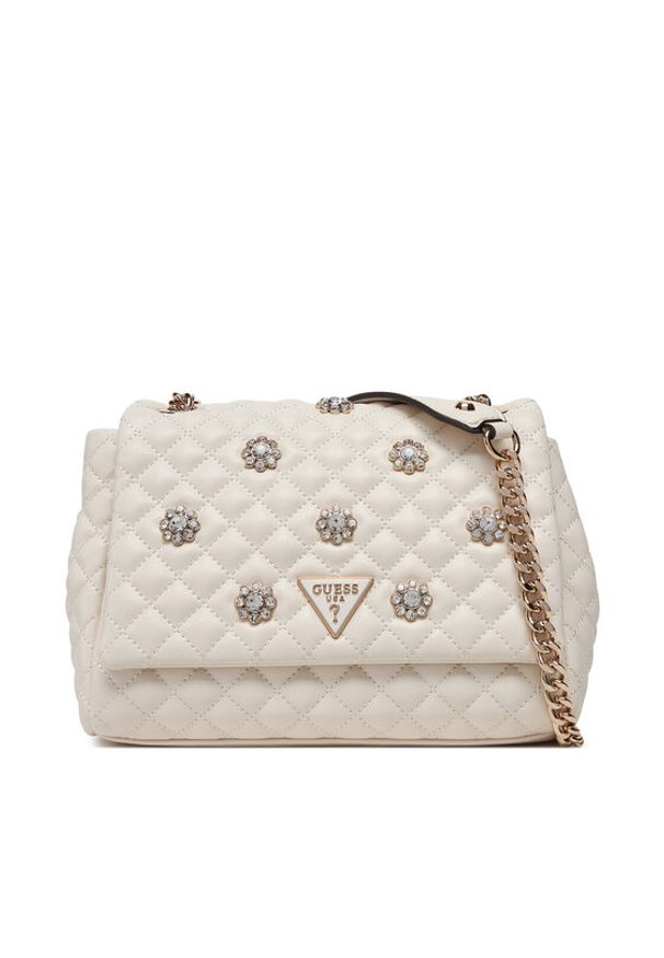 Guess Torebka Everlee HWEG86 79210 Écru. Materiał: skórzane