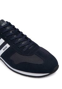 BOSS Sneakersy Levon 50568468 Granatowy. Kolor: niebieski. Materiał: skóra, zamsz #4