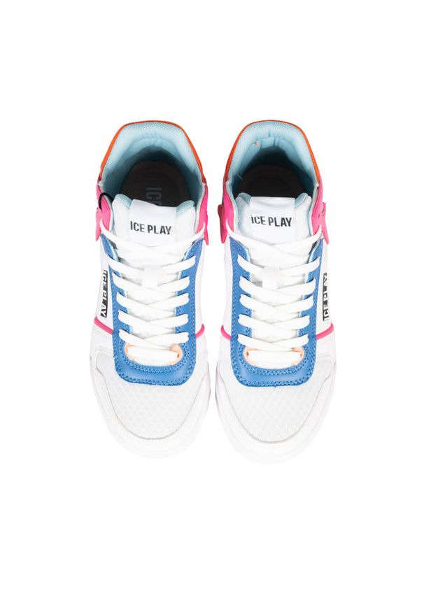 Ice Play Sneakersy | KURW001W3YM1 | Kobieta | Biały. Okazja: na spacer. Nosek buta: okrągły. Kolor: biały. Materiał: skóra ekologiczna, materiał. Sport: turystyka piesza