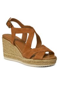 Geox Espadryle D Ponza D35GVC 00021 C6001 Brązowy. Kolor: brązowy. Materiał: skóra, zamsz #6