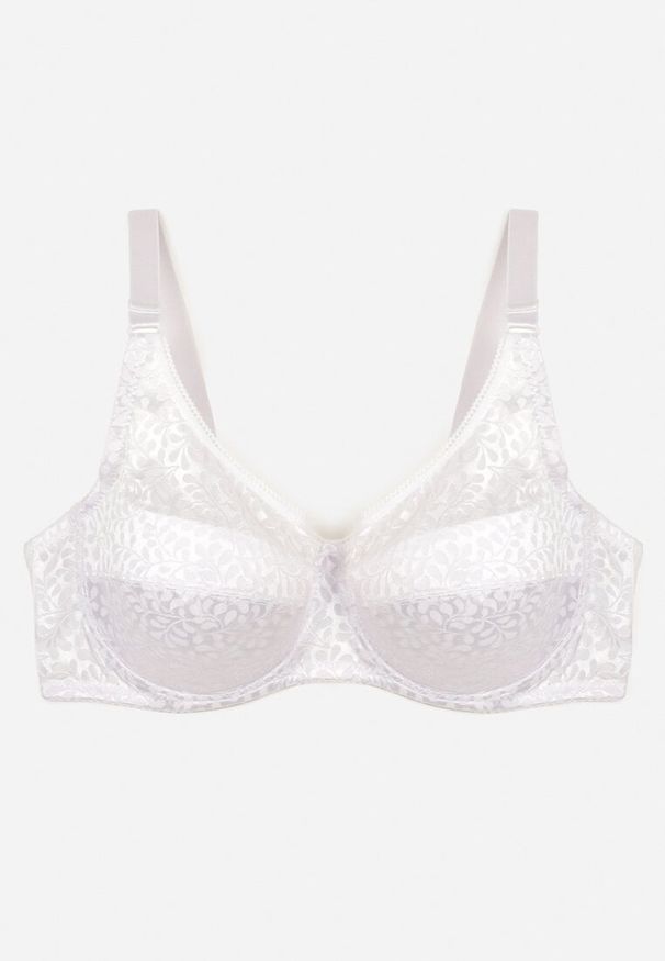 Renee - Biały Koronkowy Biustonosz Full Cup Vikiiloni. Kolekcja: plus size. Kolor: biały. Materiał: koronka