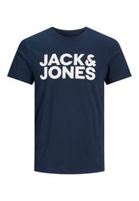 Jack & Jones T-Shirt Corp 12151955 Granatowy Slim Fit. Kolor: niebieski. Materiał: bawełna #1