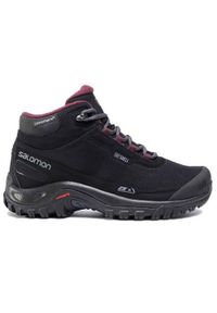 salomon - Buty trekkingowe damskie Salomon Shelter CS WP. Zapięcie: sznurówki. Kolor: czarny. Materiał: guma, materiał, tkanina, syntetyk. Szerokość cholewki: normalna