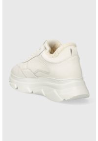 Copenhagen sneakersy skórzane kolor biały CPH60 teddy. Nosek buta: okrągły. Zapięcie: sznurówki. Kolor: biały. Materiał: skóra. Obcas: na platformie #5