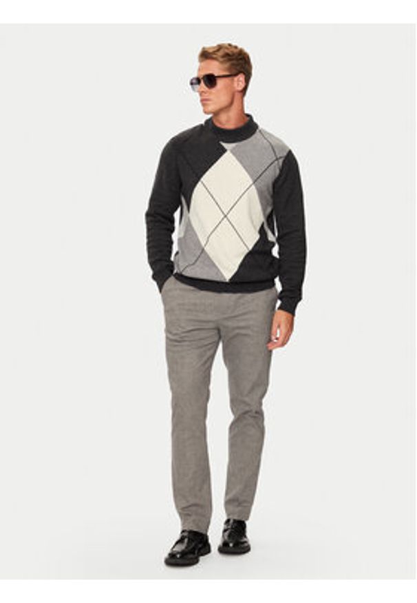 Pierre Cardin Sweter C5 51150/5079/1006 Szary Regular Fit. Kolor: szary. Materiał: wełna, bawełna
