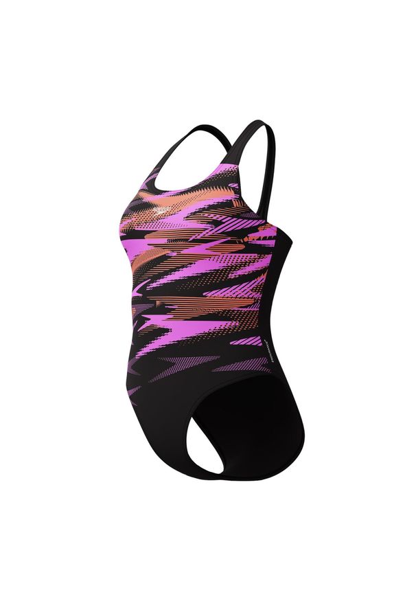 Strój pływacki jednoczęściowy damski Speedo HyperBoom Placement Muscleback. Kolor: wielokolorowy, pomarańczowy, czarny