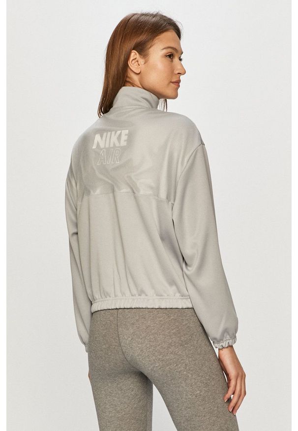 Nike Sportswear - Bluza. Okazja: na co dzień. Kolor: szary. Długość rękawa: długi rękaw. Długość: długie. Wzór: nadruk. Styl: casual
