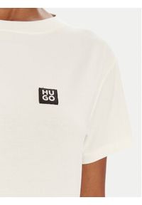 Hugo - HUGO T-Shirt 50534300 Écru Regular Fit. Materiał: bawełna #3