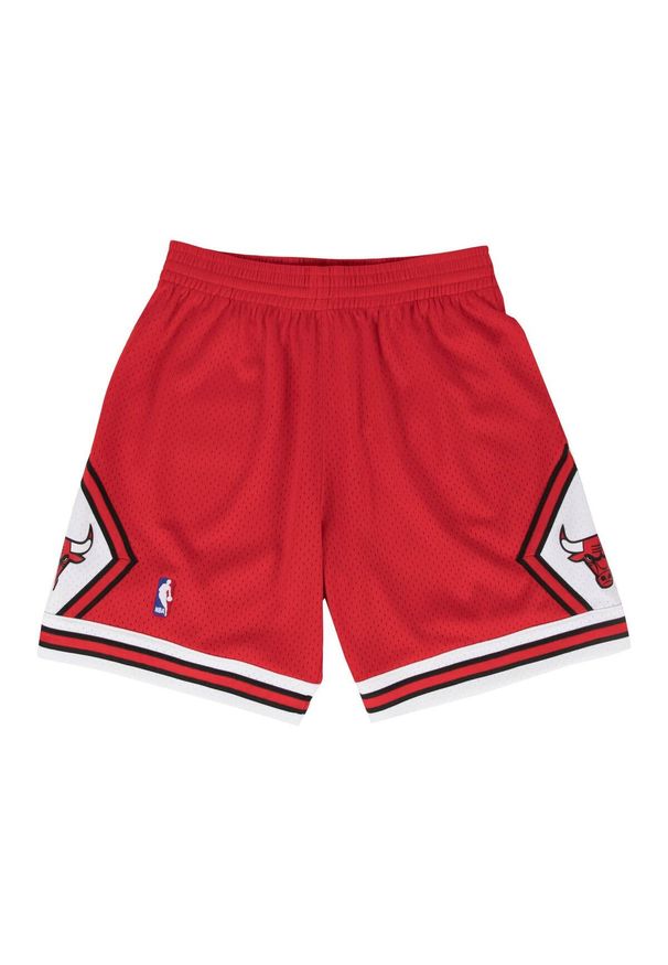 Mitchell & Ness - Krótkie spodenki Chicago Bulls nba. Kolor: czarny, czerwony, wielokolorowy. Długość: krótkie. Sport: koszykówka