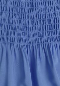 Renee - Niebieska Bawełniana Sukienka na Ramiączkach z Gumką w Pasie o Rozkloszowanym Kroju Holfea. Okazja: do pracy, na co dzień, na spacer. Kolor: niebieski. Materiał: bawełna. Długość rękawa: na ramiączkach. Sezon: lato. Typ sukienki: proste, rozkloszowane. Styl: elegancki, klasyczny, casual #7