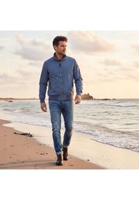 Niebieska Męska Kurtka Przejściowa - Wiatrówka - Pako Jeans. Kolor: niebieski. Materiał: nylon, materiał. Sezon: wiosna, jesień #4