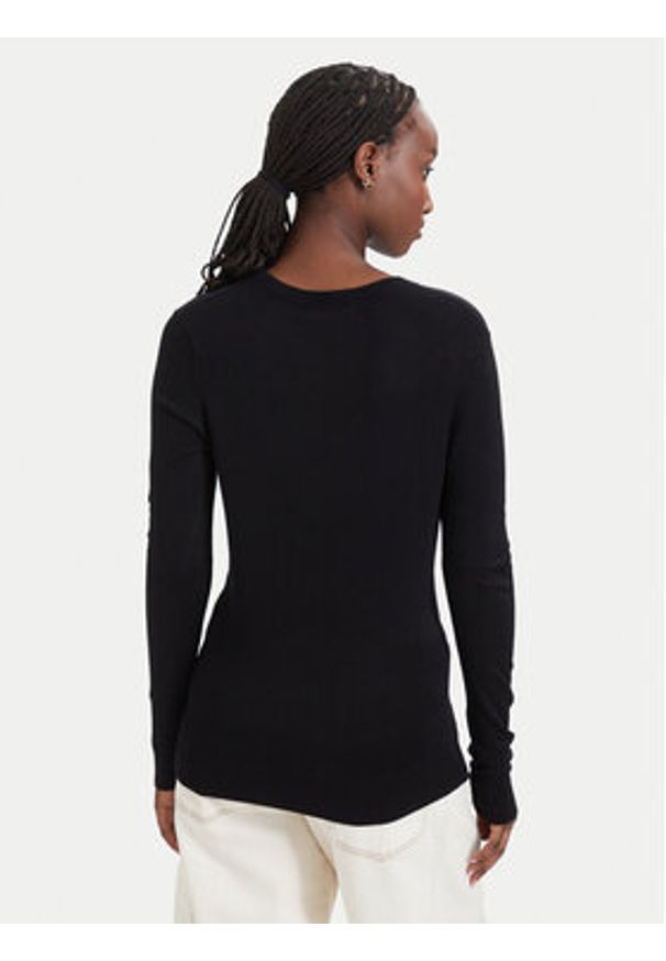 Guess Sweter W6YR28 Z0976 Czarny Regular Fit. Kolor: czarny. Materiał: wiskoza