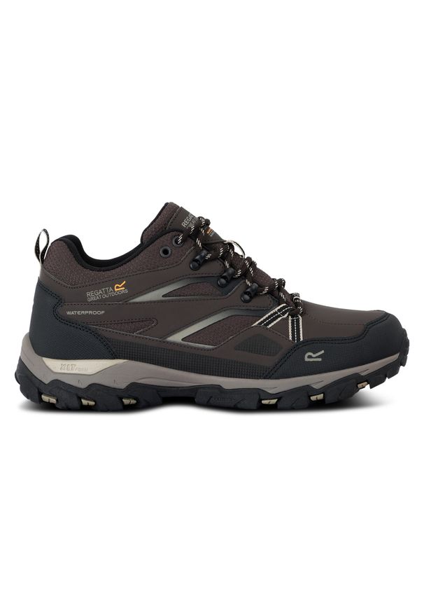 Regatta - Buty trekkingowe męskie Holcombe 3 niskie. Kolor: niebieski. Materiał: materiał, syntetyk. Szerokość cholewki: normalna