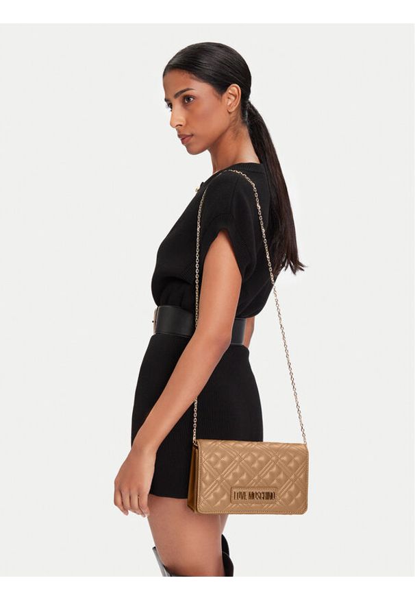 Love Moschino - LOVE MOSCHINO Torebka JC4079PP0NLA0104 Beżowy. Kolor: beżowy. Materiał: skórzane