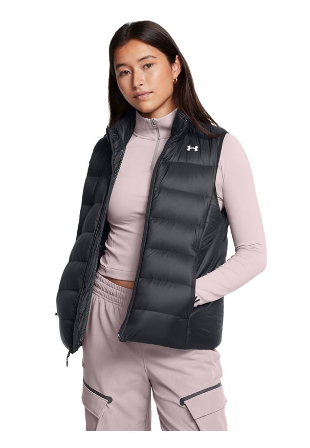 Bezrękawnik damski Under Armour Legend Down Vest - czarny. Kolor: czarny. Materiał: puch, nylon. Długość rękawa: bez rękawów. Sezon: zima