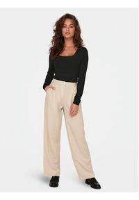 only - ONLY Bluzka Lea 15302647 Czarny Slim Fit. Kolor: czarny. Materiał: syntetyk #3