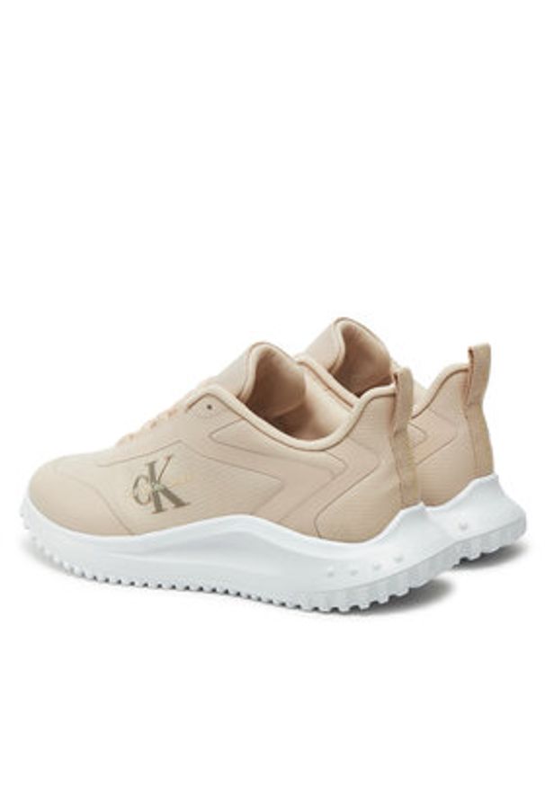 Calvin Klein Jeans Sneakersy YW0YW01442 Beżowy. Kolor: beżowy. Materiał: materiał