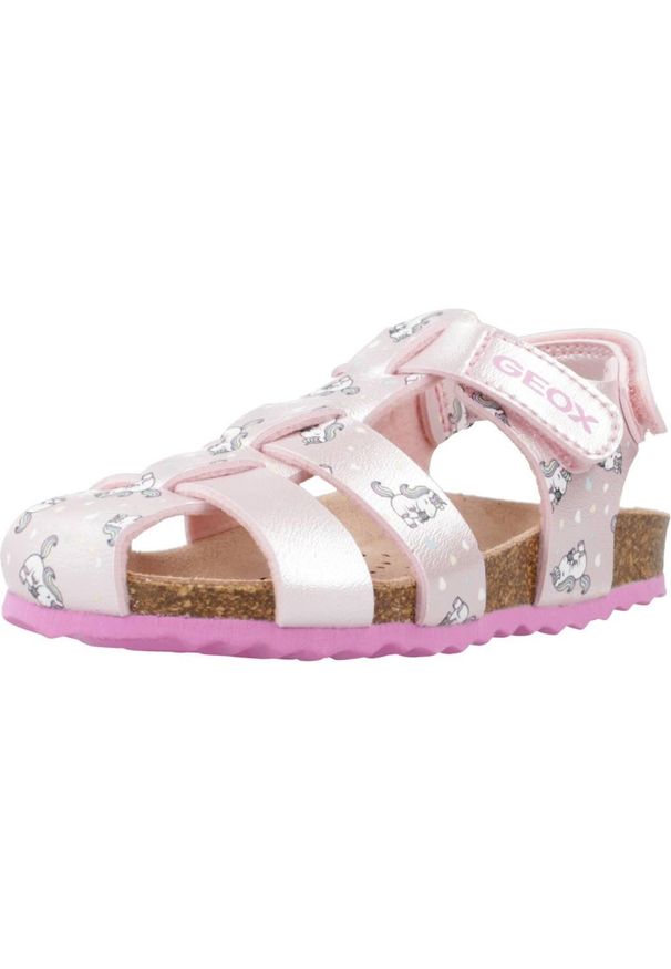 Geox - Sandały GEOX B SANDAL CHALKI GIRL Rose. Kolor: różowy. Materiał: syntetyk. Sezon: lato